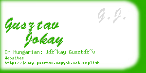 gusztav jokay business card